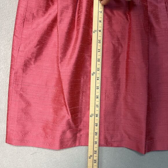 100% Raw Silk Barbie Core‎ VTG Watters & Watters 2-piece 80's pink formal dress - Picture 14 of 14